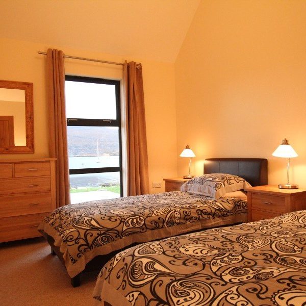 Ardmair lodge twin bedroom